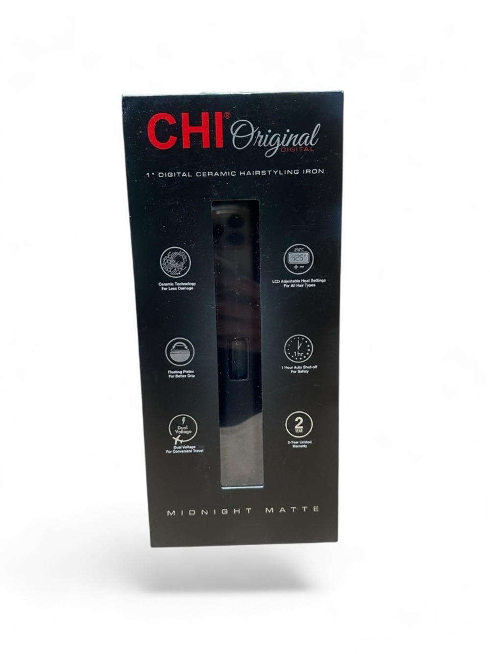 2/$99 ✨CHI Original Digital 1" Ceramic Hairstyling Iron Midnight Matte (Black)